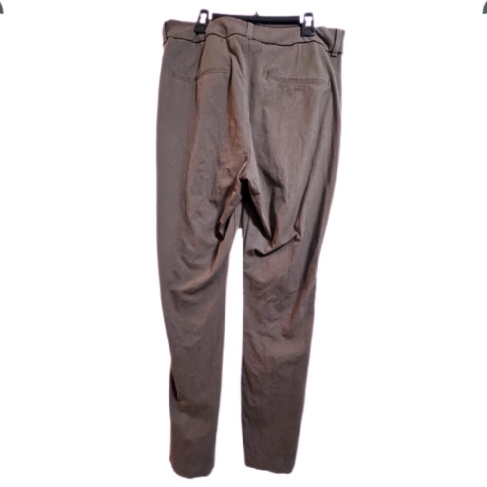 🔥 FLASH SALEOld Navy Brown Pixie Skinny Pants Size10 High Rise Split Hem Office - Picture 4 of 7